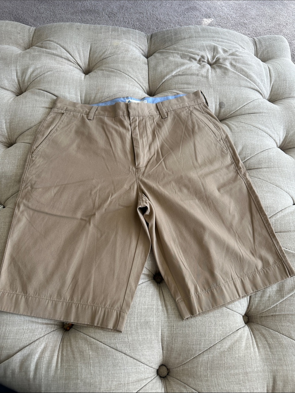 J. Crew Men's Khaki Flat-Front Chino Shorts